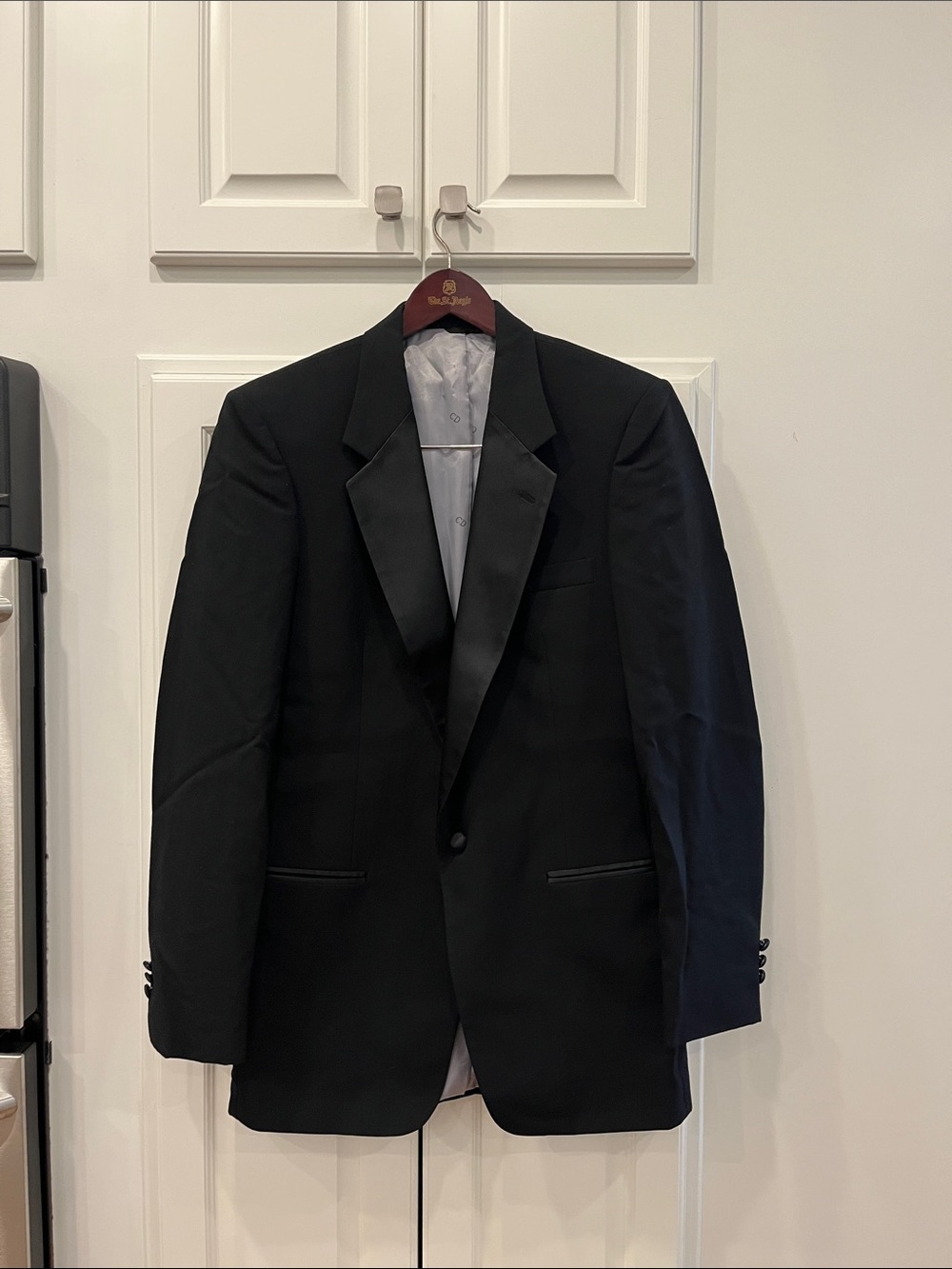 Mens Christian Dior 38L Black Tuxedo Jacket